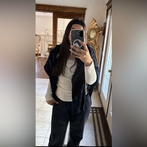 Navy Blue Hooded Jacket and sweats set